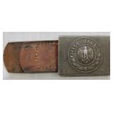 WW2 German Army bolt buckle pebbled heer tongue