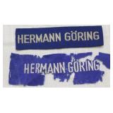 (2) Hermann Herman Goring cuff titles