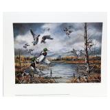 "Windy Day Mallards" by John Pritko signed