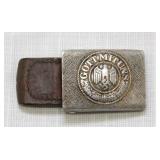 WW2 German Army bolt buckle pebbled heer tongue