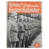 1937 German Army calendar by Kohler