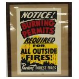 "Notice! Burning Permits Required for all
