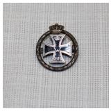 1914 Iron Cross pin Patriotic Silver