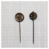 SA sports badge bronze stick pin