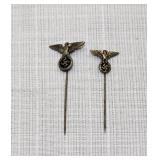 (2) NSDAP Eagle stick pins