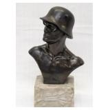 German soldier with Model 1916 helmet statue with
