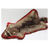 Raccoon rug, 33"x18" approx
