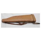 leather takedown long gun case showing