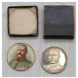 WW1 Silver 1914 von Hindenburg coin in box