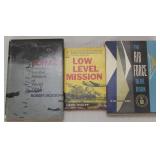 (3) books, "Low Level Mission", "The Air Force