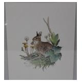 Rabbit by Ned Smith signed print, 1935/2500,