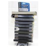 Lock Down AR-15 magazine rack with 10 steel mags,