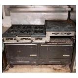 Garland 6 burner range with 24" flat top and