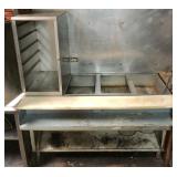 Stainless Steel 4 well steam table with left side