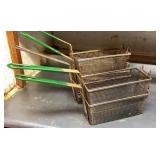 lot of 5 fryer baskets, 2 very good condition,
