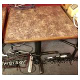 Plymold 32"x32" oak trimmed Formica style top