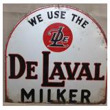 DeLaval Milker tin sign, appears to have been