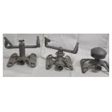 3 lawn sprinklers all w/cast iron bases,