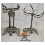 2 lawn sprinklers all w/cast iron bases, "Majestic