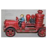 Reproduction cast iron steam fire pumper truck