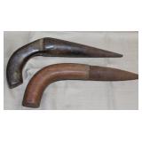 2 Dibbles both 11" long, 1 is solid iron other