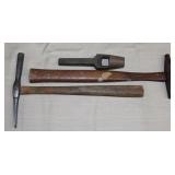 2 specialty hammers 11.75"x4" & 10.5"x6" &