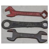 3 wrenches, Planet Jr. 6.25", "Easy" No.2 6.50",