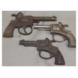 3 iron cap guns, 2 "ECHO" 5" L, 1 "TEDDY" 6"L