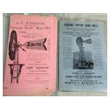 2 Early Windmill sales sheets "Zenith" & Perkins