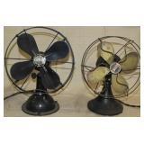 2 fans, non oscillating, "DIEHL" 9", 10" dia. x