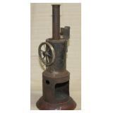 scale model vertical steam engine, 4" dia. x 9.5",