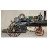 Antique scale model steam traction engine,