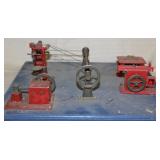 scale model machine shop, line shaft is marked