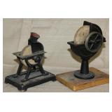 2 scale model Model Wet Grindstones, 1 on