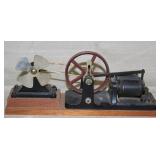 Early C. Beeko electric engine w/#9 fan toy,