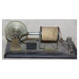 Early electric toy motor w/knife switch,