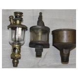 2 oilers & 1 greaser, 1 oiler Hall Mfg., NY