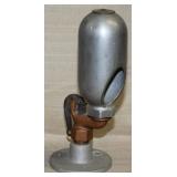 aluminum steam whistle, 2" dia. x 6.75" high