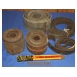 Pulley, flat belts, lacing