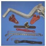 Asstd engine parts - crank, brackets, etc.