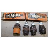 (4) NOS "Defiance" spark plugs, all marked "55-H"