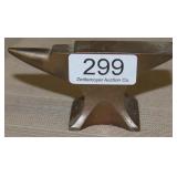miniature brass anvil, 1 7/8" high x 3.75" long