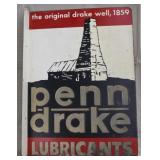 "Penn Drake Lubricants" reflective sign, 2 sides,