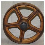 wooden wheel/pulley foundry form 7.5" dia.