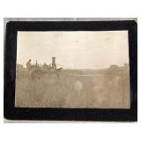 photo of steam traction engine & threshing