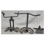 3 Lawn Sprinklers, all cast iron bases
