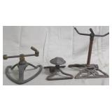 3 Lawn Sprinklers, all cast iron bases