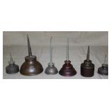 6 Oil Cans up to 5"h