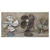 3 Oscillating table fans