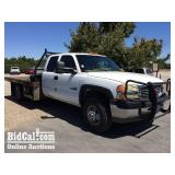 (DMV) 2001 GMC 3500 Flatbed Truck